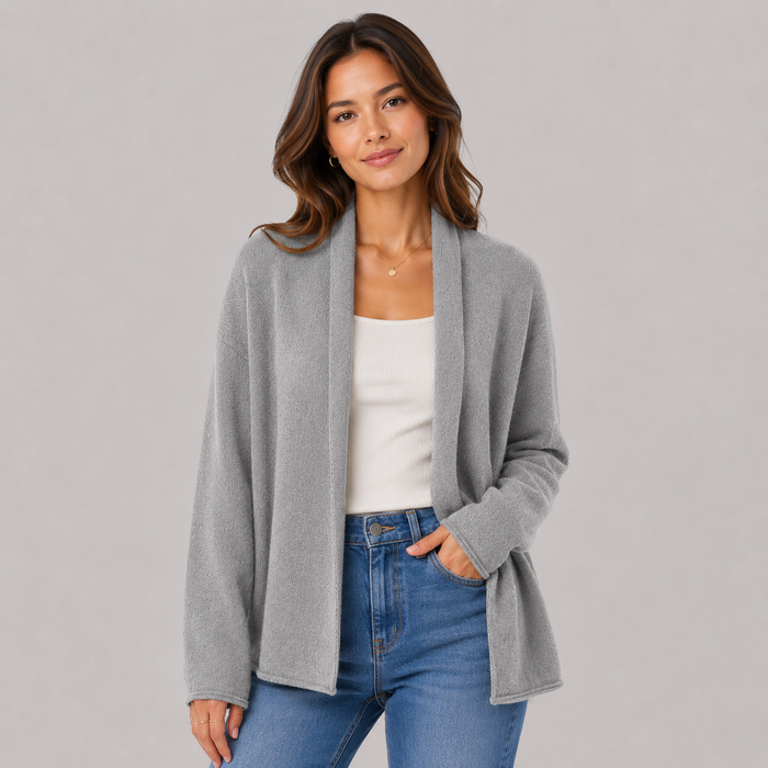 CILVELLA — Cashmere Blend Relaxed Open Cardigan