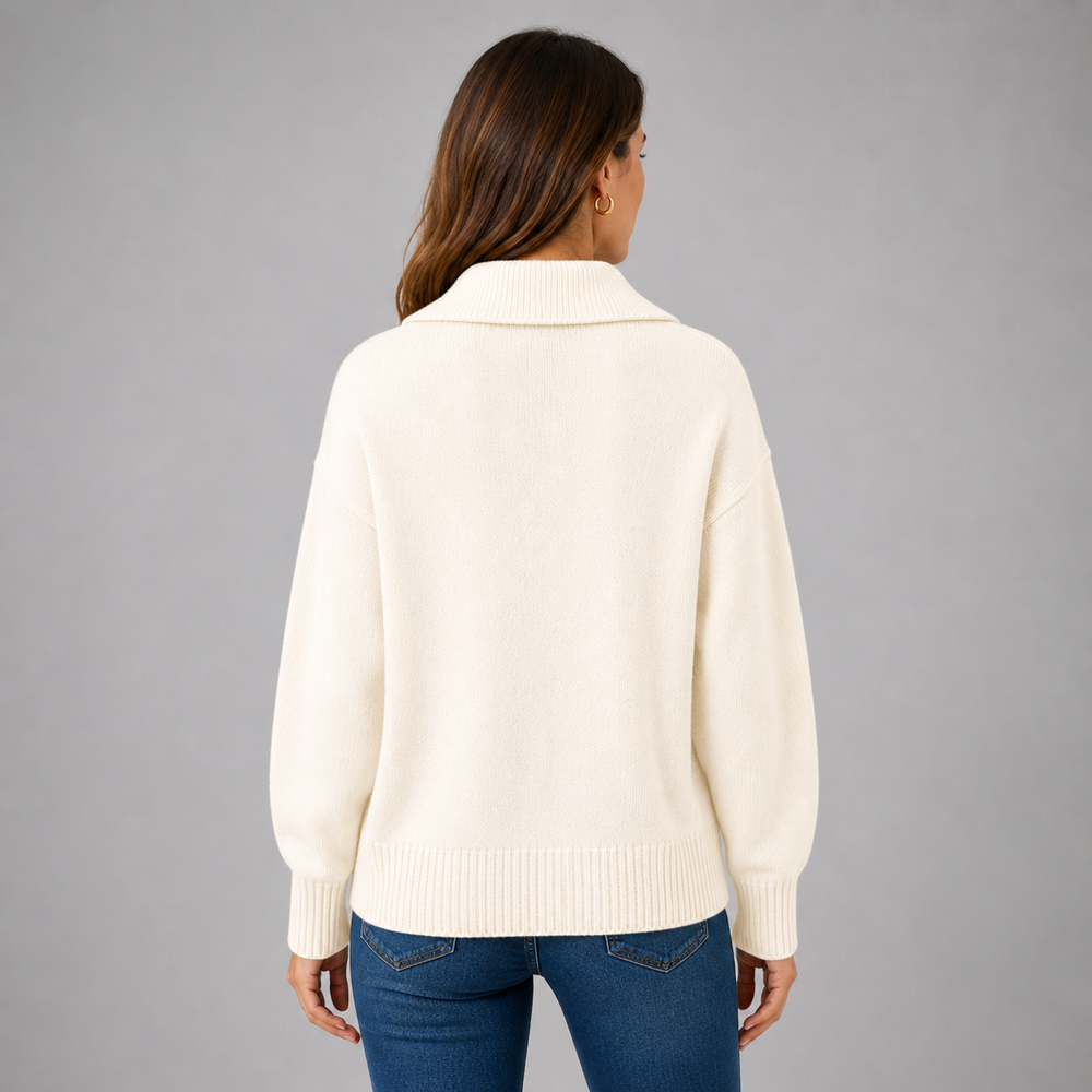 CILVELLA — Cashmere Blend Collared Knit Cardigan
