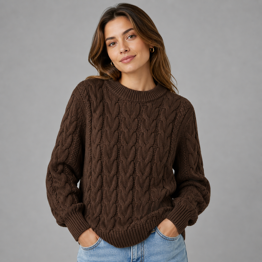 CILVELLA — Cashmere Blend Textured Knit Sweater