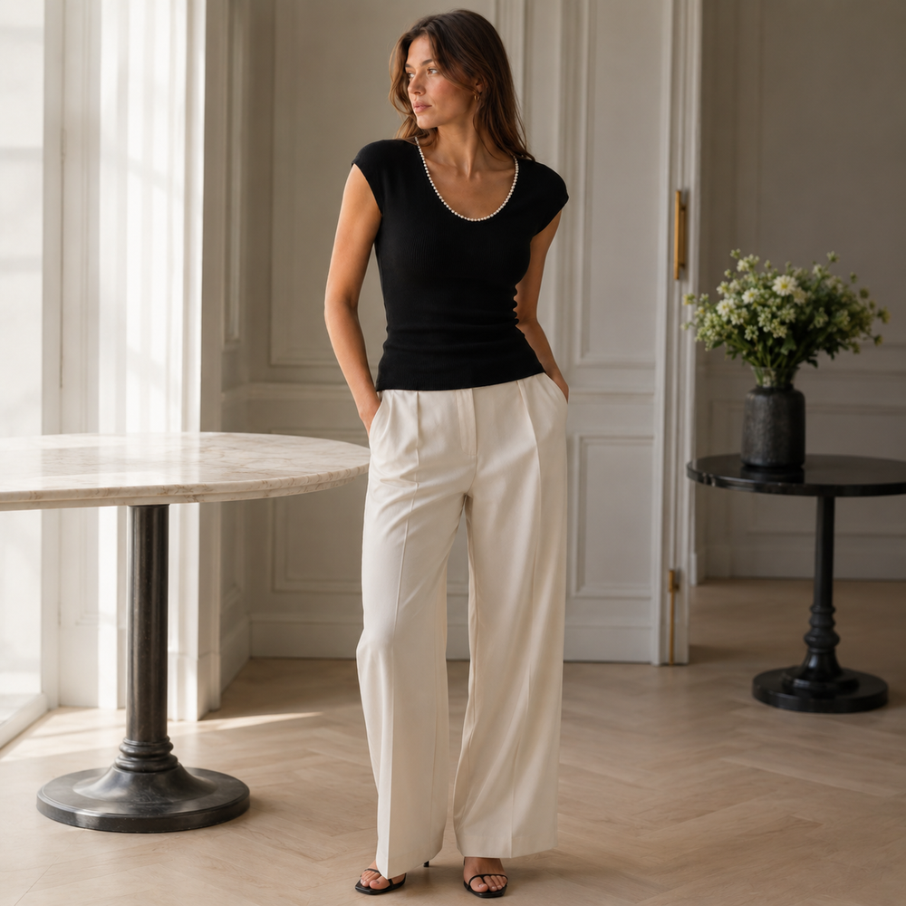 Cilvella | Tencel Lyocell U-Neck Top