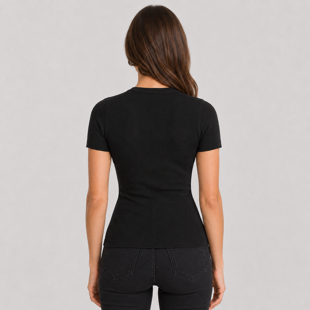 Cilvella | Tencel Lyocell Short Sleeve Knit T-Shirt
