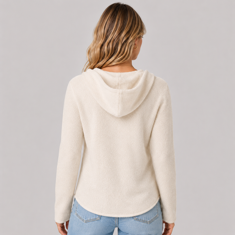 CILVELLA — Cashmere Blend Hooded Knit Sweater