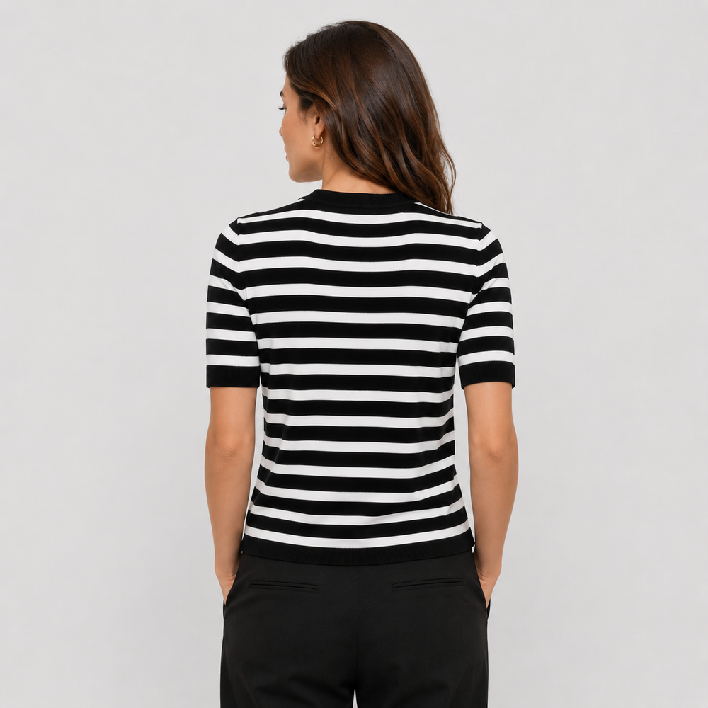 Cilvella | Tencel Lyocell Monochrome Knit Top