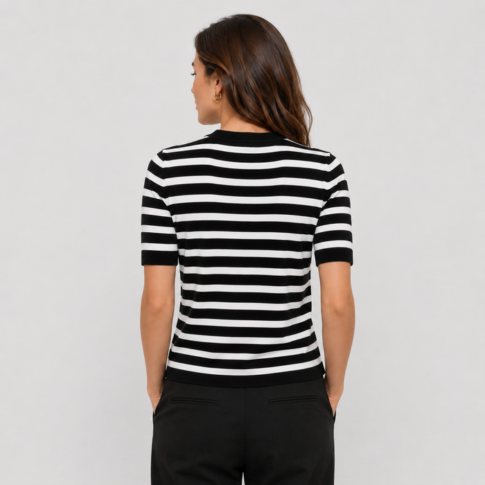 Cilvella | Tencel Lyocell Monochrome Knit Top