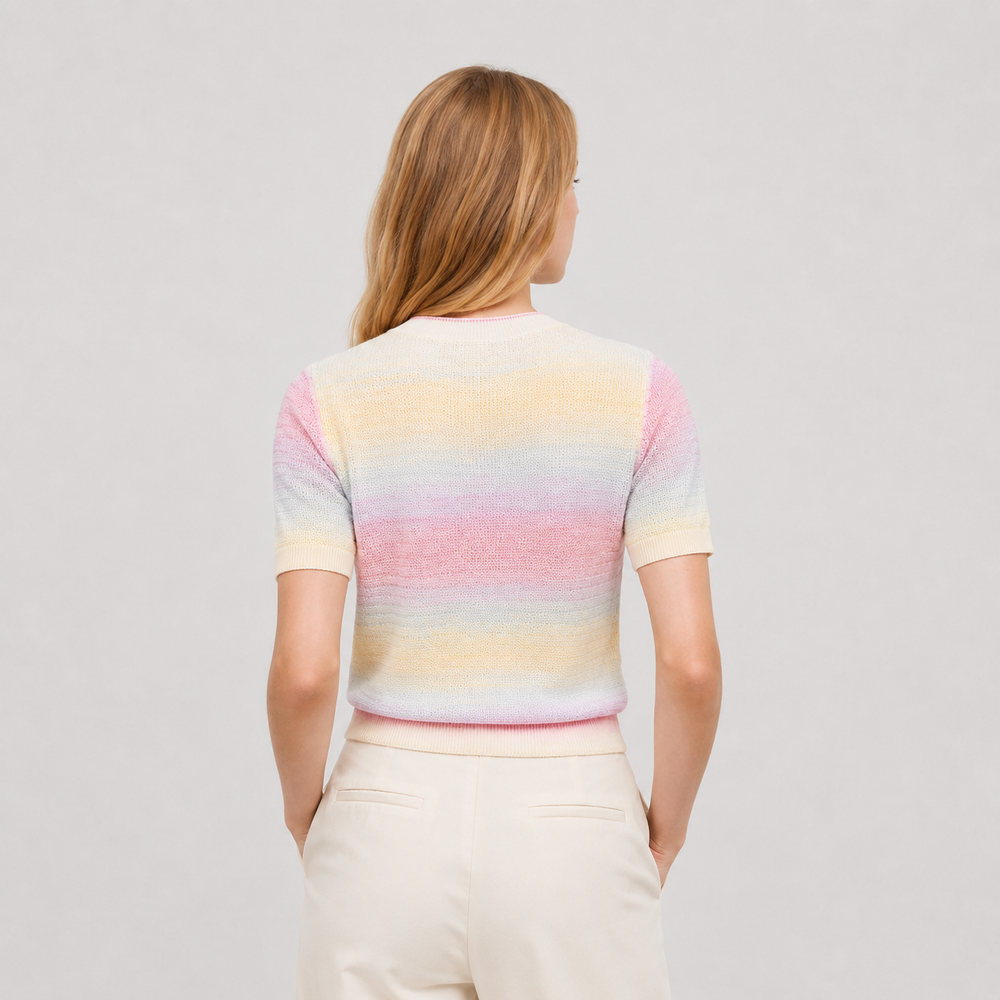 Cilvella | Tencel Lyocell Gradient Short-Sleeved Pullover
