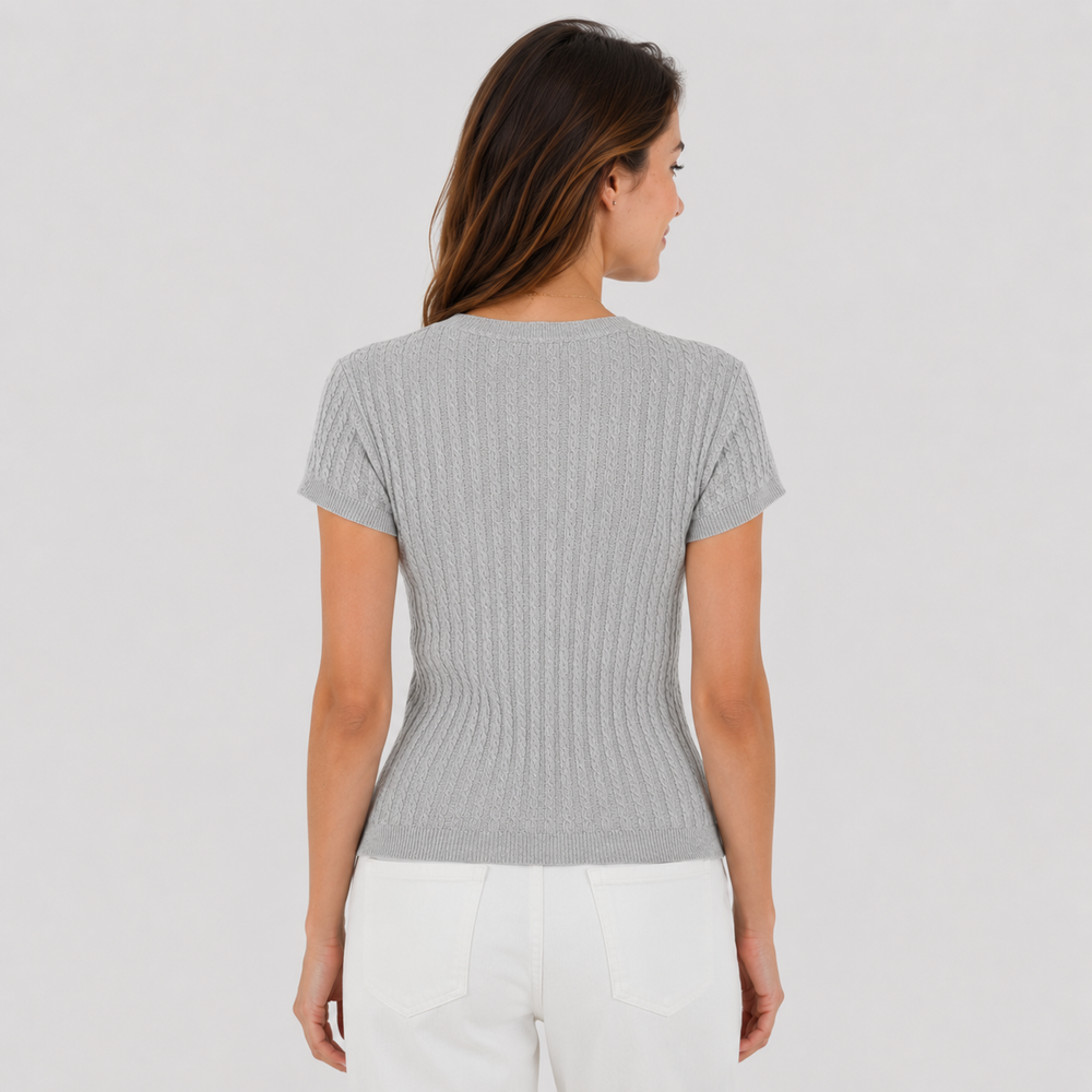 Cilvella | Tencel Lyocell Knitted Short-Sleeve Polo Shirt