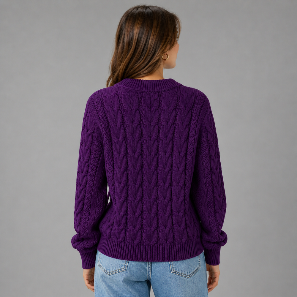 CILVELLA — Cashmere Blend Textured Knit Sweater