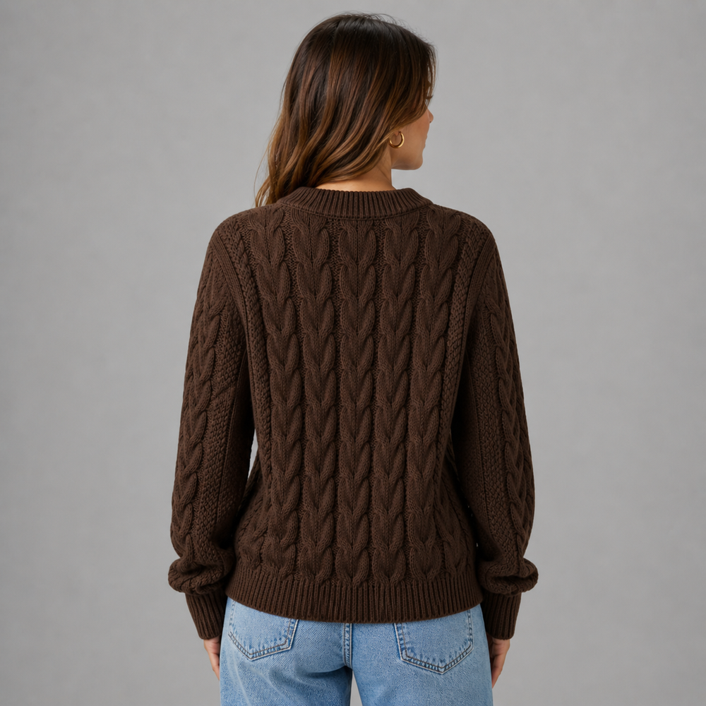 CILVELLA — Cashmere Blend Textured Knit Sweater