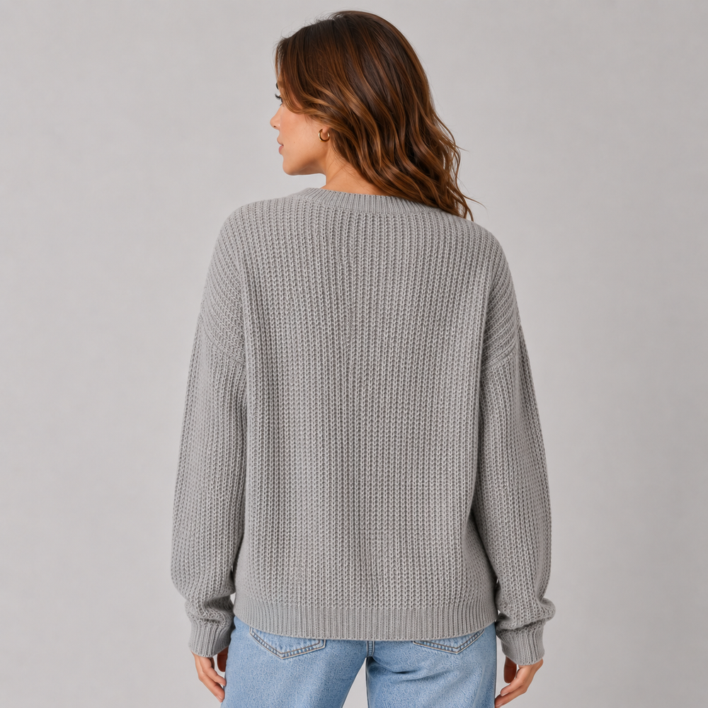 CILVELLA — Cashmere Blend Textured Knit Sweater