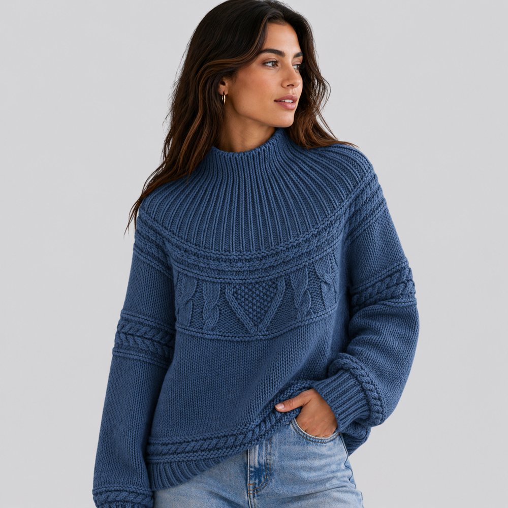 CILVELLA — Bohemian Style Round Neck Knit Sweater