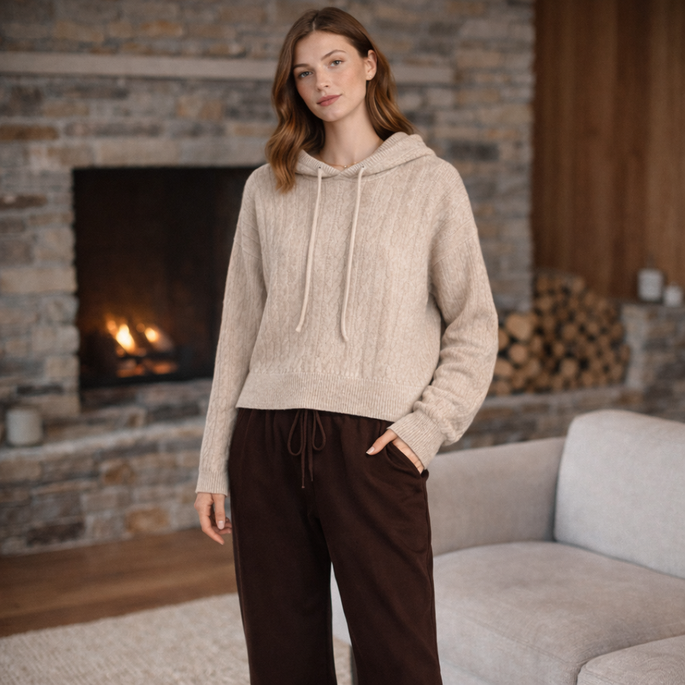 CILVELLA — Merino Wool Oversized Hooded Sweater