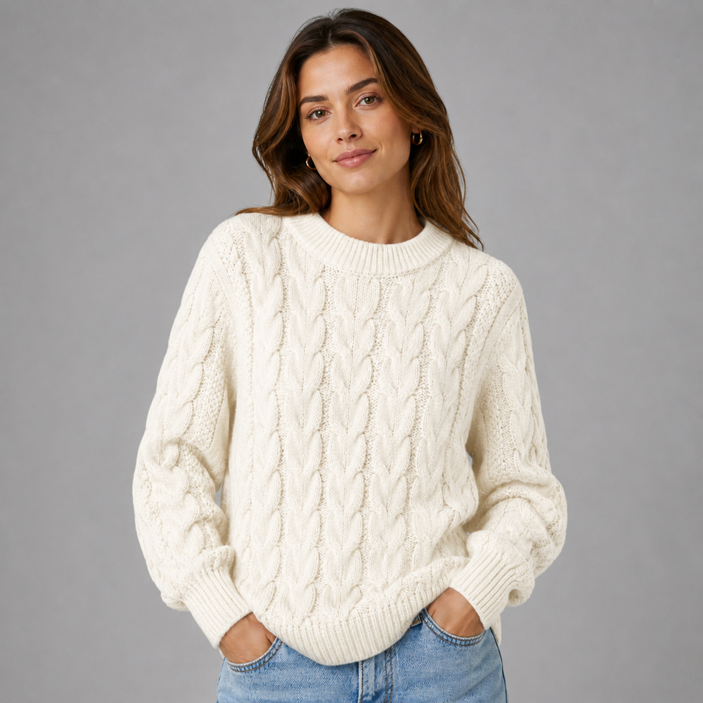 CILVELLA — Cashmere Blend Textured Knit Sweater