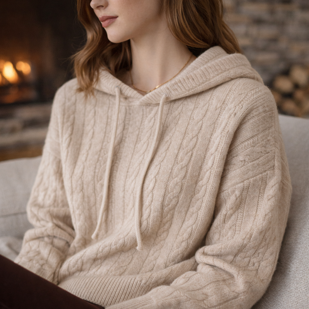 CILVELLA — Merino Wool Oversized Hooded Sweater
