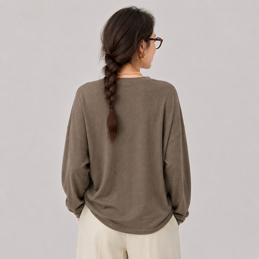 Cilvella | Tencel Lyocell Relaxed Fit Knit Blouse