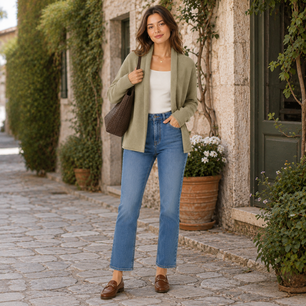 CILVELLA — Cashmere Blend Relaxed Open Cardigan
