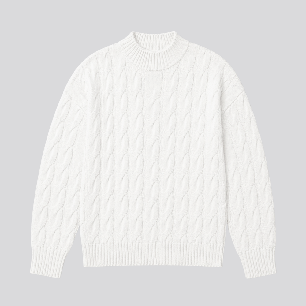 CILVELLA — Merino Wool Cable Knit Sweater