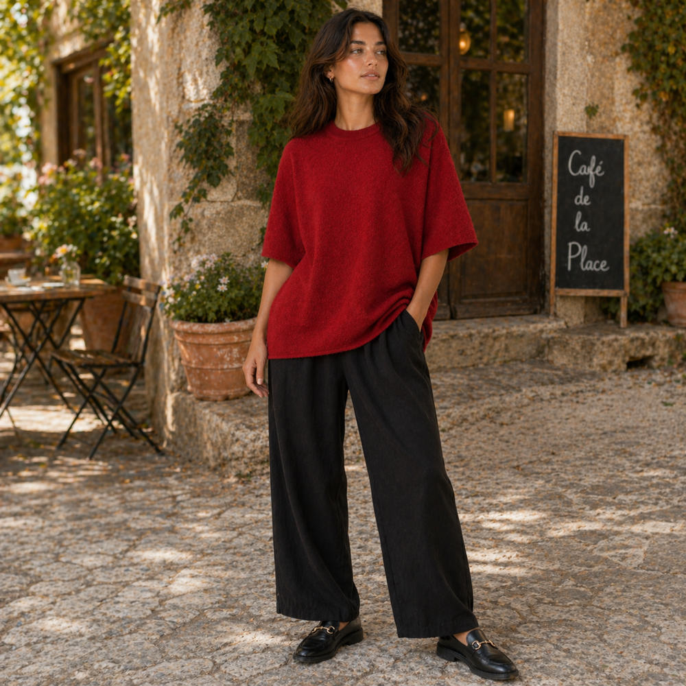 CILVELLA — Merino Wool Oversized T-Shirt
