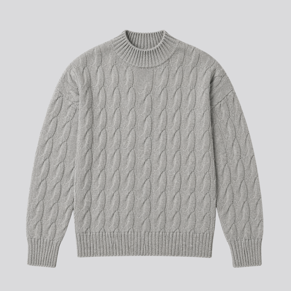 CILVELLA — Merino Wool Cable Knit Sweater