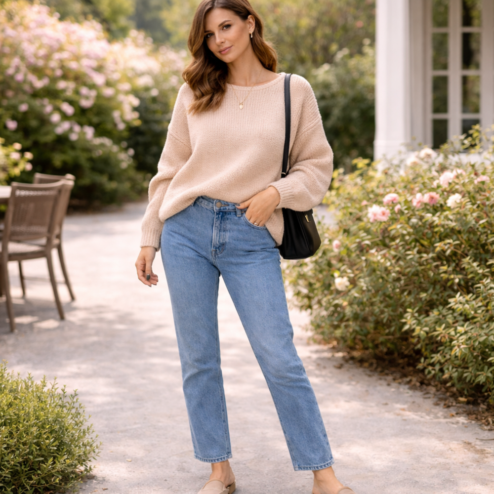 CILVELLA — Merino Wool Oversized Knit Sweater