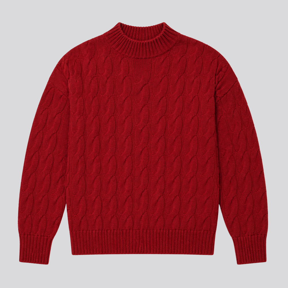 CILVELLA — Merino Wool Cable Knit Sweater