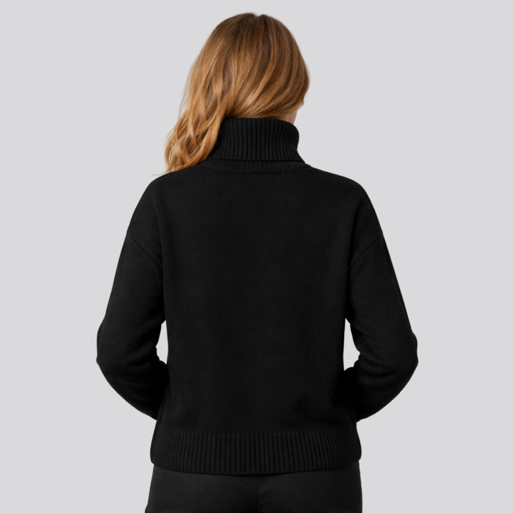 CILVELLA — Merino Wool Fuzzy Oversized Turtleneck Sweater