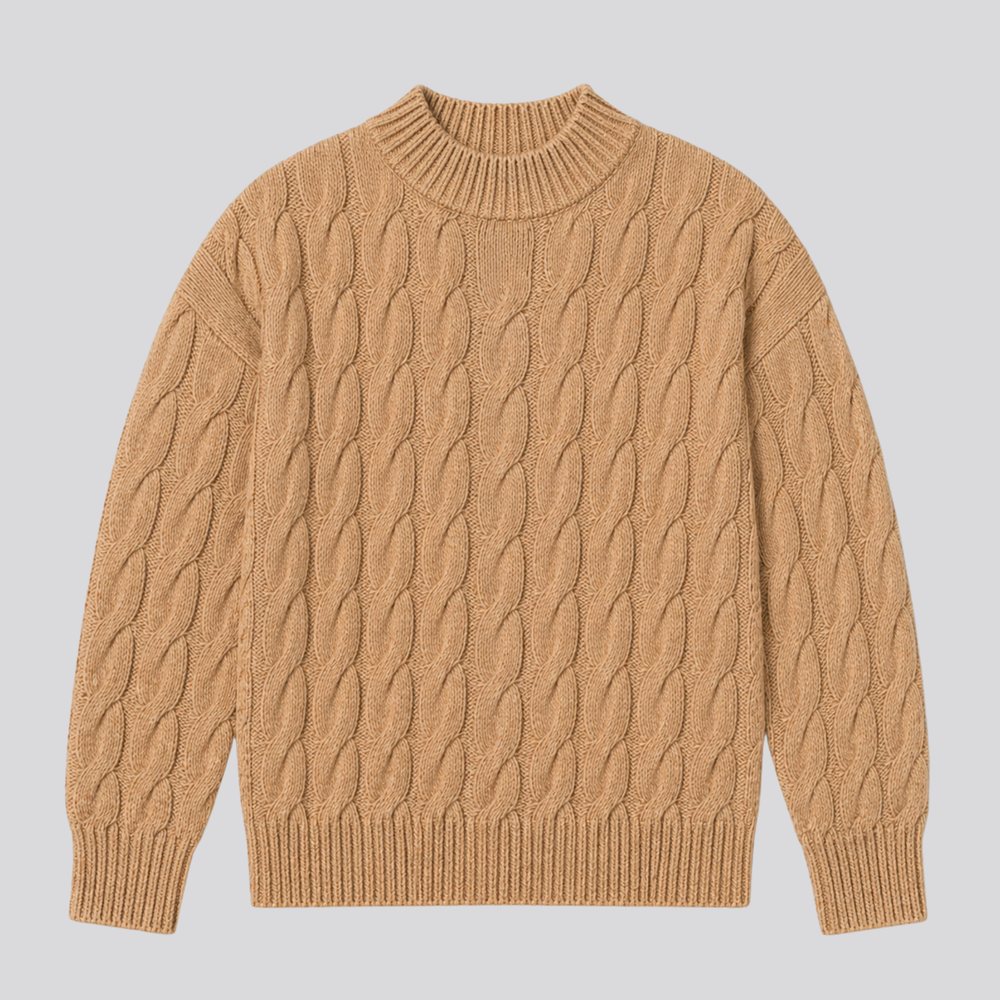 CILVELLA — Merino Wool Cable Knit Sweater