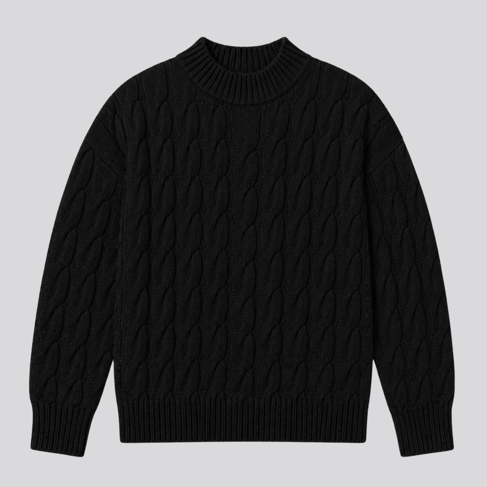 CILVELLA — Merino Wool Cable Knit Sweater