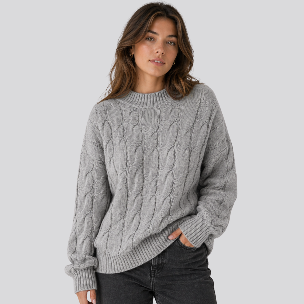 CILVELLA — Merino Wool Cable Knit Sweater