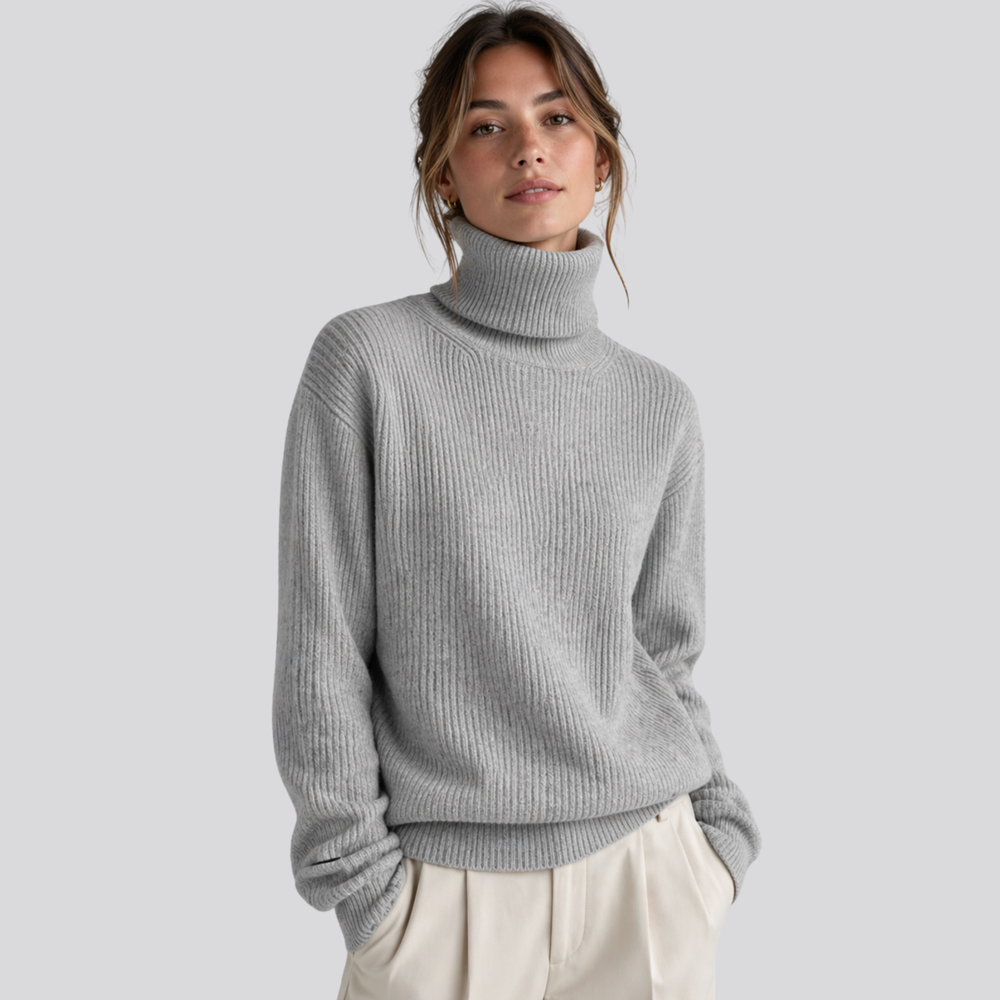 CILVELLA — Merino Wool Oversized Turtleneck Sweater