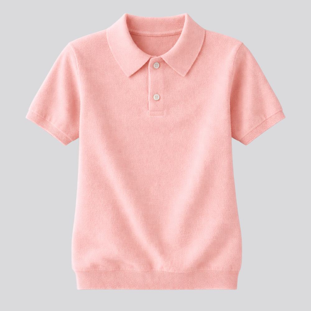 CILVELLA — Merino Wool Short Sleeve Knit Polo