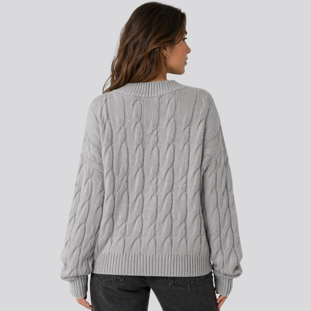 CILVELLA — Merino Wool Cable Knit Sweater
