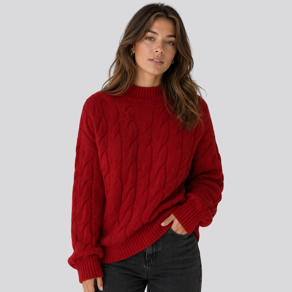 CILVELLA — Merino Wool Cable Knit Sweater