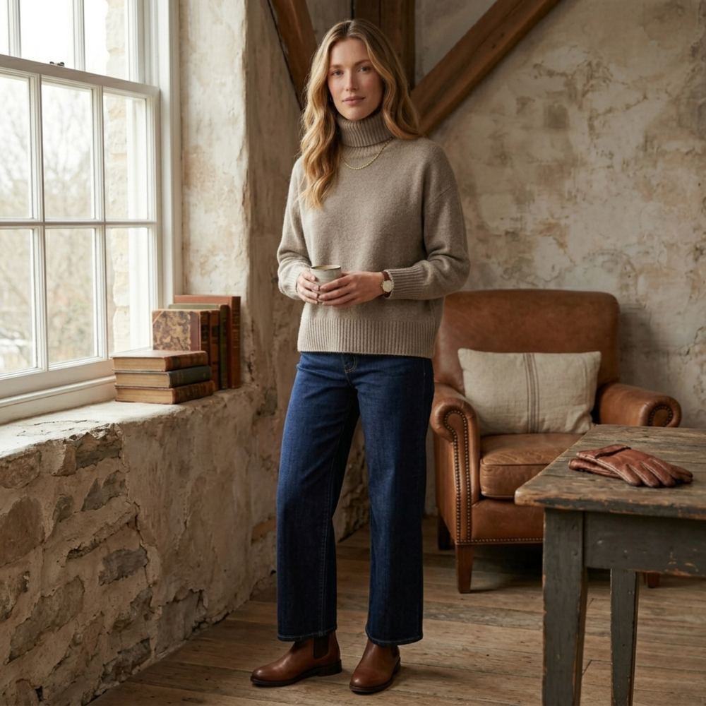 CILVELLA — Merino Wool Women’s Turtleneck Sweater