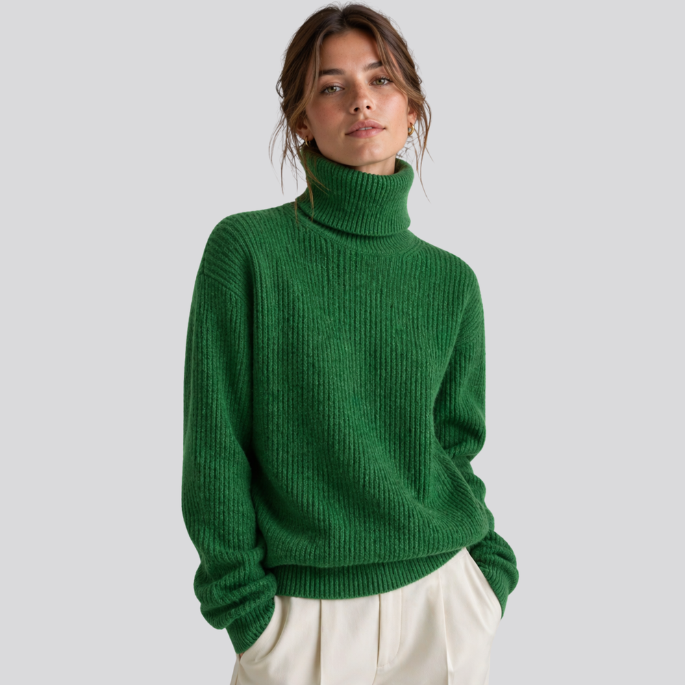 CILVELLA — Merino Wool Oversized Turtleneck Sweater