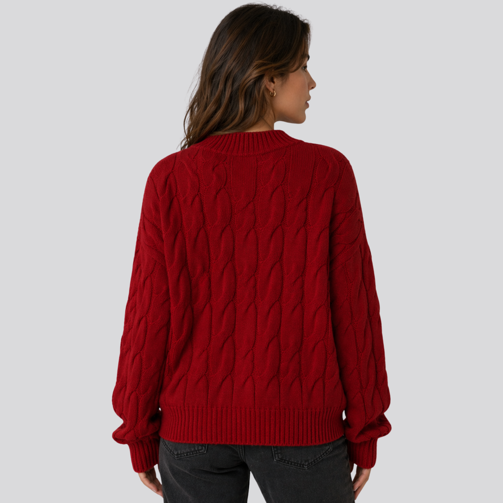 CILVELLA — Merino Wool Cable Knit Sweater
